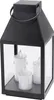 Lanterne noire avec 3 bougies LED 35 cm Voir les images du produit 1
