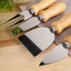 Edelstahl-Käsezubehör-Set mit Holzgriff - 4-teilig Produktbild-Vorschau 6