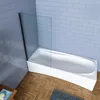 AICA Badewannenaufsatz 70x140cm Schwarz 6mm NANO ESG-glas Produktbild-Vorschau 3