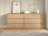 AX LIVING Schlafzimmer Kommode Mormanno K6S – 181 cm, Eiche Produktbild-Vorschau 2