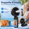Sprühventilator Handventilator mit Akku 4000mAh, USB Mini Produktbild-Vorschau 6