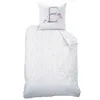 A duvet cover and pillowcase set with a nature-themed print. Produktbild-Vorschau