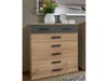 Kommode 7 Schubladen Eiche und Graphit - L91 cm Produktbild-Vorschau 4