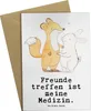 Mr. & Mrs. Panda Klappkarte Fuchs Hase Freunde treffen - Produktbild-Vorschau 1