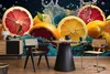 Muralo Vlies Fototapete ZITRUSFRÜCHTE Obst Wasser Natur 3D Produktbild-Vorschau 8