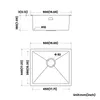 Edelstahlspüle 50x44 cm für Unterbau, kratzfest Produktbild-Vorschau 4