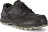 A black leather shoe with laces and a GORE-TEX logo on a white background. Produktbild-Vorschau