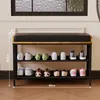 Schuhschrank mit Sitzbank, Flur, Rustikales Braun, 2 Produktbild-Vorschau 6