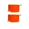 Flache Schnürsenkel in 
Orange Neon – 120 cm Länge – 8 mm breit – für Freizeitschuhe und Sneaker