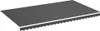 A dark gray awning with a scalloped edge and a white trim. Produktbild-Vorschau