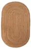 Handwebteppich - 90 x 160 cm - Braun - Jute - oval Produktbild-Vorschau 1