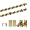 A set of cafe curtain rods and mounting hardware, displayed on a white background. Podgląd zdjęcia produktu