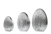 Ei aus Keramik in silber Dekofigur 32 x 22 x 10 Produktbild-Vorschau 2