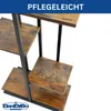 A close-up view of a multi-tiered shelf unit, likely for plants or decorative items, with a dark blue banner at the top. Produktbild-Vorschau