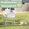 A laundry basket with a cat lying on the grass next to it. Produktbild-Vorschau