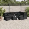 "2024"cloris 10-tlg. Garten-Sofagarnitur mit Kissen Schwarz Produktbild-Vorschau 1