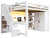 Hochbett 140x200 cm mit Schreibtisch, Regal, Produktbild-Vorschau 4