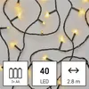 LED vánoční řetěz, 2,8 m, 3x AA, venkovní i vnitřní, teplá bílá, časovač Anteprima dell’immagine prodotto
