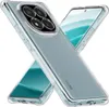 Two transparent phone cases are shown diagonally, with one partially obscuring the other. The cases are designed for a Xiaomi Redmi Note 14 Pro Plus 5G. Produktbild-Vorschau