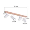 ZMH Spot de plafond 4 flammes en bois Plafonnier Blanc GU10 Voir les images du produit 3
