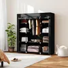 HOMCOM Armoire de rangement penderie en tissu, armoire Voir les images du produit 2