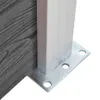 vidaXL Zaunelement WPC 175x146 cm Schwarz Produktbild-Vorschau 4