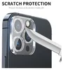 A close-up of a smartphone camera lens protector being tested with a knife. Produktbild-Vorschau