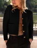ASKSA Cardigan femme col rond boutonné Pull manches longues Voir les images du produit 4
