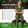 Gartenscooter mit Ablage Stahl 150 kg Sitzhöhe 44-52 cm Produktbild-Vorschau 8