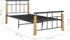 vidaXL Noční stolek z kovu a dubového masivu 100x200 cm Náhled obrázku produktu 6