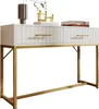 OKWISH Coiffeuse 100x45x75 cm - 2 Tiroirs Pieds Métal - Voir les images du produit 11