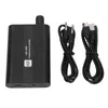 A black portable HiFi headphone amplifier and its accessories are displayed against a white background. Produktbild-Vorschau