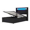 Merax Polsterbett 90x200 cm mit LED Lichtleiste, Jugendbett Produktbild-Vorschau 6