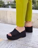 Slip-on Wedge sandalen  suedine Plateau Produktbild-Vorschau 2
