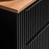 Waschtischunterschrank 50cm Riva mit 2 Schubladen, Schwarz Produktbild-Vorschau 5