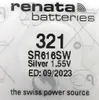 Renata SR616SW Batterie Silberoxyd Knopfzelle 1,55 V für Produktbild-Vorschau 2
