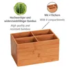 WENKO Bambus Box Terra 4 Fächer Aufbewahrung Bad WC Küchen Produktbild-Vorschau 3