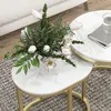HOMCOM Couchtisch rund 2er Set Stapelbarer Beistelltisch Produktbild-Vorschau 10