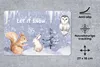 MuchoWow® Mauspad Mousepad Winter - Schnee - Eichhörnchen Produktbild-Vorschau 2