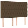 vidaXL Boxspringbett mit Matratze Dunkelbraun 140x190 cm Produktbild-Vorschau 7
