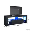 SONNI TV-Schrank Schwarz Hochglanz 140 x 35 x 45cm Produktbild-Vorschau 3