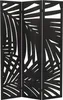 A three-panel room divider with a cut-out leaf pattern, presented against a white background. Náhled obrázku produktu