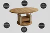 Design Couchtisch DA-999 rund 100 - 140cm ausziehbar Produktbild-Vorschau 3