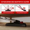 A vacuum cleaner head demonstrating its flexibility under a table, with diagrams showing its range of motion. Podgląd zdjęcia produktu