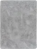 A close-up, top-down view of a fluffy, gray rug. Produktbild-Vorschau