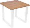 Esstisch 80x80 cm Baumkante Holz Wildeiche-Optik U-Gestell Produktbild-Vorschau 2