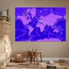 MuchoWow® Poster Weltkarte - Stabil - Violett 180x120 cm - Produktbild-Vorschau 6