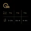 A size chart for cat food, showing feeding recommendations based on cat weight and portion size. Náhled obrázku produktu