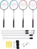 Set di volani da badminton Charlsten - 4 racchette + 2 Anteprima dell’immagine prodotto 1