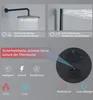 Schwarz Duschsystem mit Thermostat, Duscharmatur Produktbild-Vorschau 3